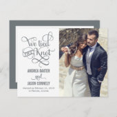 Precious Knot Wedding Aankondiging - Wit (Voorkant / Achterkant)