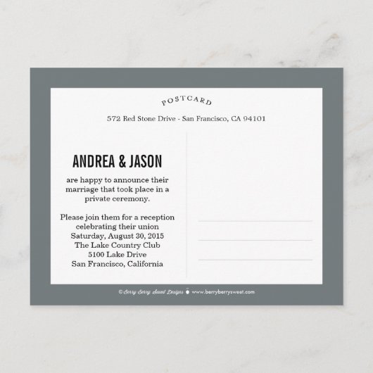 Precious Knot Wedding Aankondiging - Wit (Achterkant)