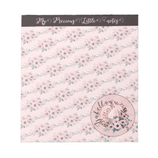 ‘Precious Little Notes’ Soft Pink Floral Pumpkin  Notitieblok
