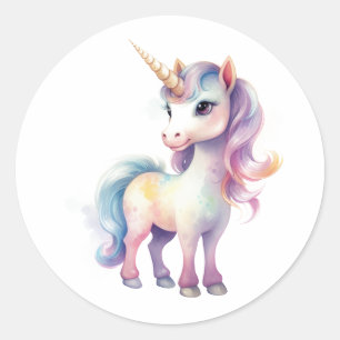 Precious Majestic Eenhoorn, Cadeau voor Meisjes Ronde Sticker
