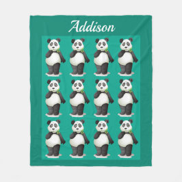 Precious Panda Flannel Blanket Fleece Deken
