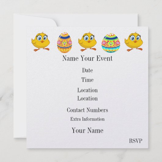 Precious Pasen uitnodiging (Achterkant)