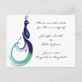 Precious Peacock Sla de datum op Aankondigingskaart (Voorkant)