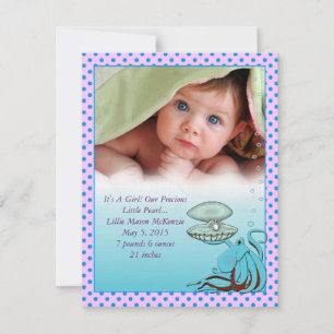 Precious Pearl Baby Girl Faire-part