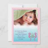 Precious Pearl Baby Girl Faire-part (Devant)