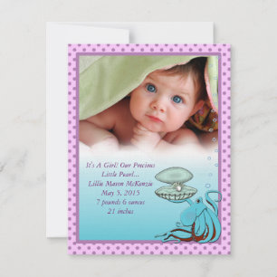 Precious Pearl Baby Girl Faire-part