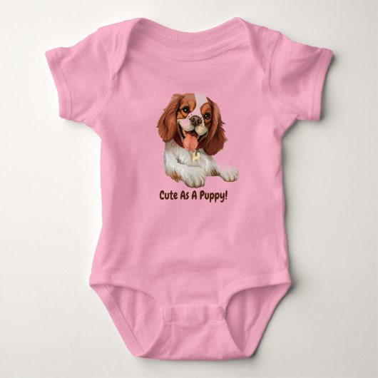 Precious Puppy Baby One-Piece Jumper Bodysuit (Voorkant)