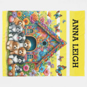 Precious Pups Fleece Deken (Voorkant (Horizontaal))