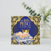 Precious Royal Prince Baby shower Kaart (Staand voorkant)