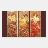 Precious Stones - Alphonse Mucha Rechthoekige Sticker (Voorkant)