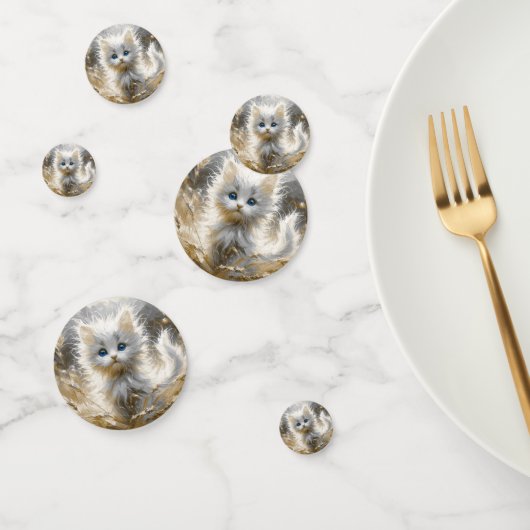 Precious White Kitten Confetti (Groep)