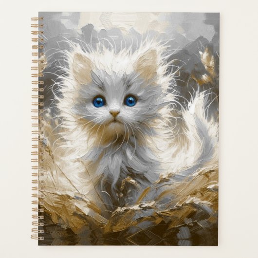 Precious White Kitten Planner (Voorkant)