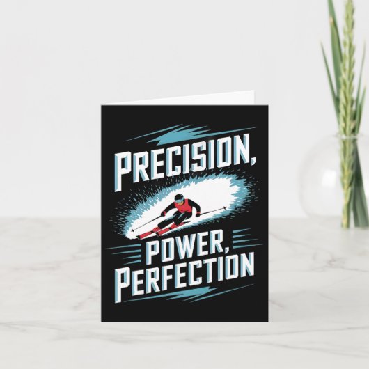 Precisie Kracht Perfectie Alpineskiën Kaart (Voorkant)