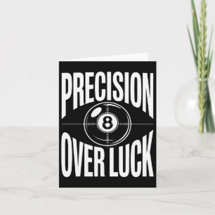 Precisie over geluk 8 Ball Biljart Retro Kaart