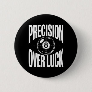 Precisie over geluk 8 Ball Biljart Retro Ronde Button 5,7 Cm