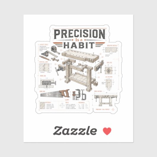 Precision Is a Habit Workshop Sticker (Vel)