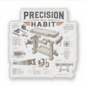 Precision Is a Habit Workshop Sticker (Voorkant)
