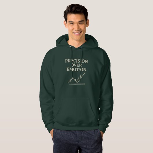 Precision Over Emotion Trading Hoodie (Voorkant volledig)