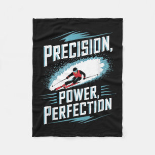 Precision Power Perfection Alpine Skiën Fleece Deken