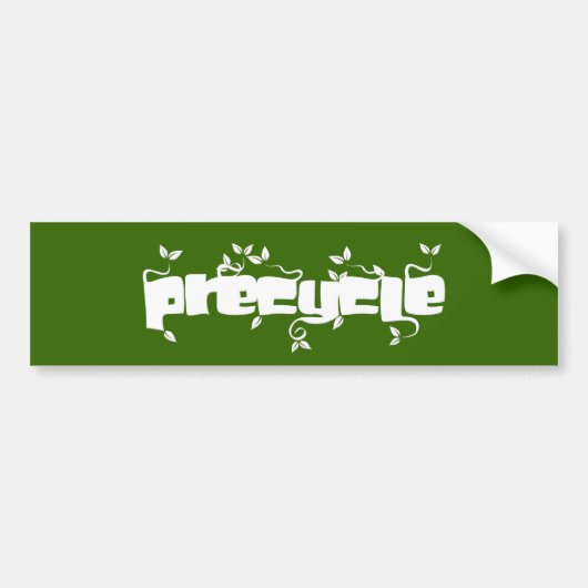 Precycle bumpersticker in witte bladlettering (Voorkant)