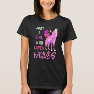 Predator Dier Howling Wolf Vrouwen Meisjes Kleurri T-shirt