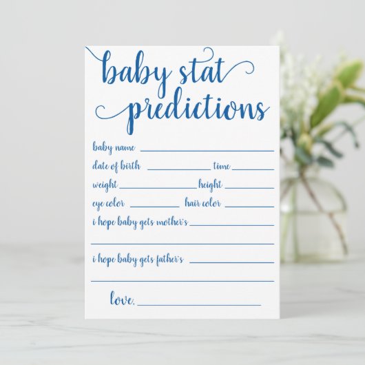 Prédiction bleue simple | Carte de conservation Ce (Debout devant)