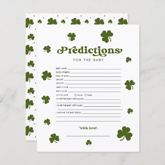 Prediction St. Patrick's Day Green Shamrock (Voorkant / Achterkant)