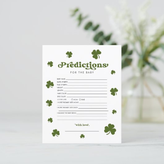 Prediction St. Patrick's Day Green Shamrock (Staand voorkant)