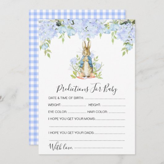 Prédictions De Lapin Pour Invitation De Jeu De Bab (Devant / Derrière)