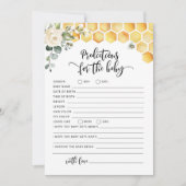 Prédictions des abeilles pour la carte bébé (Devant)