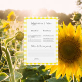 Prédictions En vichy bébé jaune II Invitation