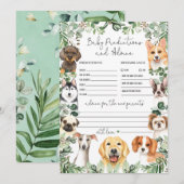 Prédictions et conseils Chiens Baby shower Carte d (Devant / Derrière)