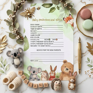 Prédictions et Conseils pour Bébé Carte de fête pr