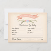 Prédictions pour bébés - Carte de jeu pour Baby sh (Devant)