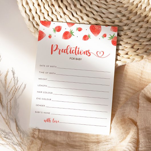 Prédictions Pour La Carte Bébé, Berry Sweet Baby s