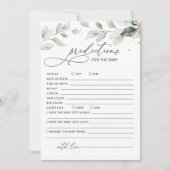 Prédictions vertes pour carte bébé (Devant)