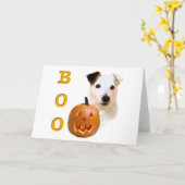 Predikant Russell Terrier Boo Kaart (Gele Bloem)