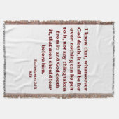 Prediker 3:14 KJV Bijbelvers Deken (Voorkant)