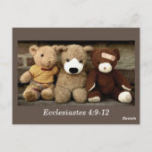 Prediker 4:9-12 Bijbelvers geheugen ansichtkaart Briefkaart (Achterkant)