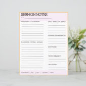 preek notities werkbladen (Staand voorkant)