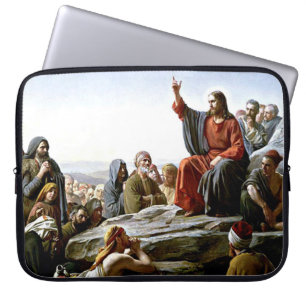 Preek op de berg - Carl Bloch schilderij Laptop Sleeve
