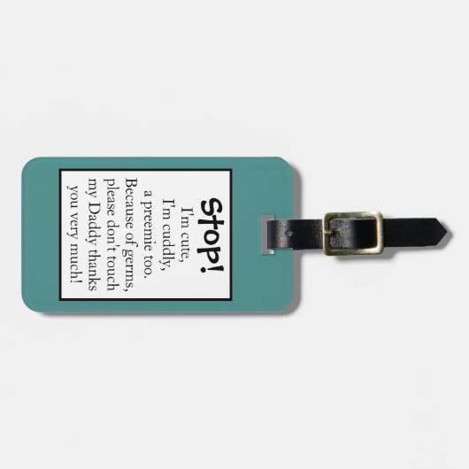 Preemie stroller label dubbelzijdig bagagelabel (Voorkant horizontaal)