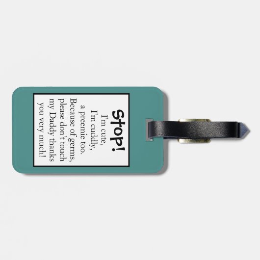 Preemie stroller label dubbelzijdig bagagelabel (Achterkant horizontaal)