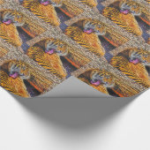 Preening Sumatran Tiger Big Cat Wildlife Art Cadeaupapier (Hoek)