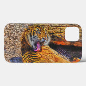 Preening Sumatran Tiger Big Cat Wildlife Art Case-Mate iPhone Case (Achterkant (horizontaal))
