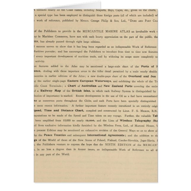 Preface New mercantile marine atlas (Voorkant)