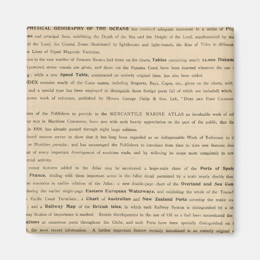 Preface New mercantile marine atlas Magneet (Voorkant)