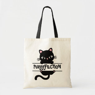 [Prefectie] Cute Kitten die een teken klimmen Tote Bag