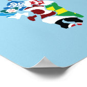 Prefecture Flag Map of Japan Poster (Hoek)