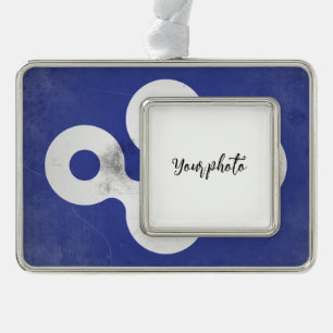 prefectuur Osaka Verzilverd Kader Ornament